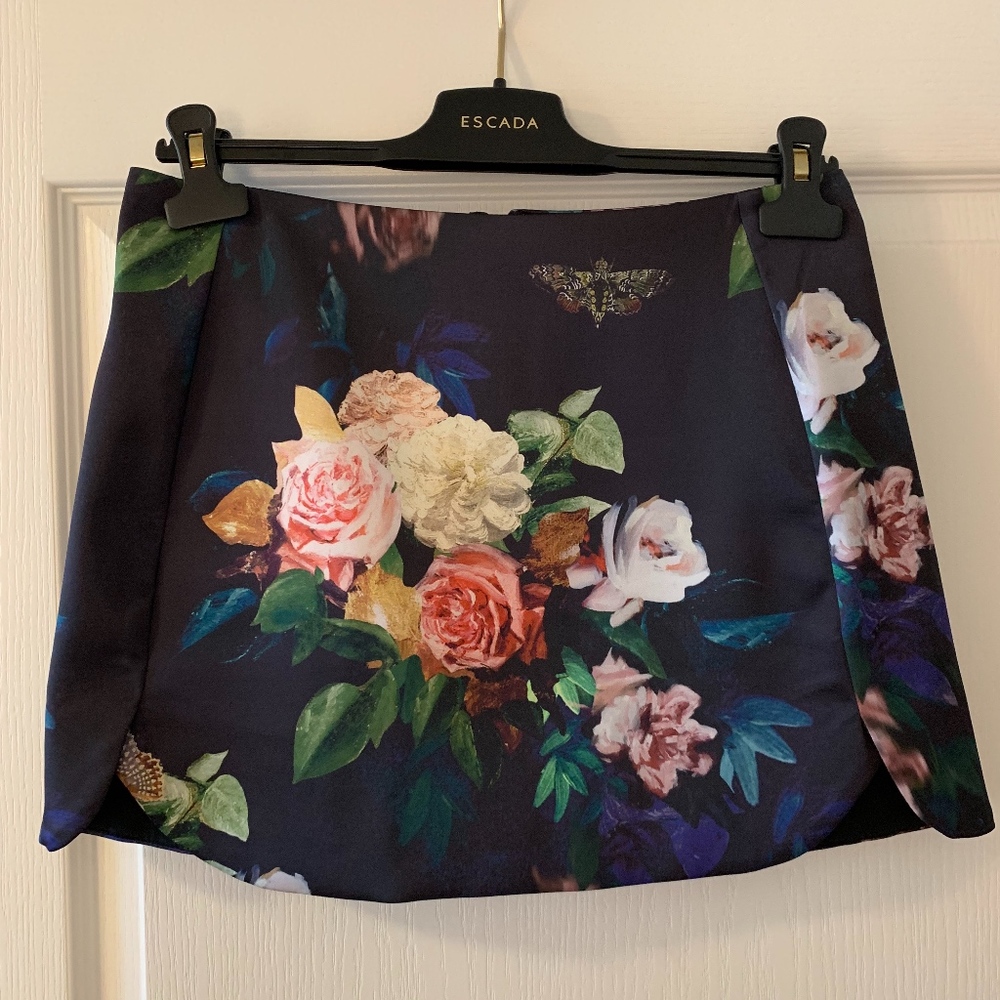 Topshop Floral Mini Skirt